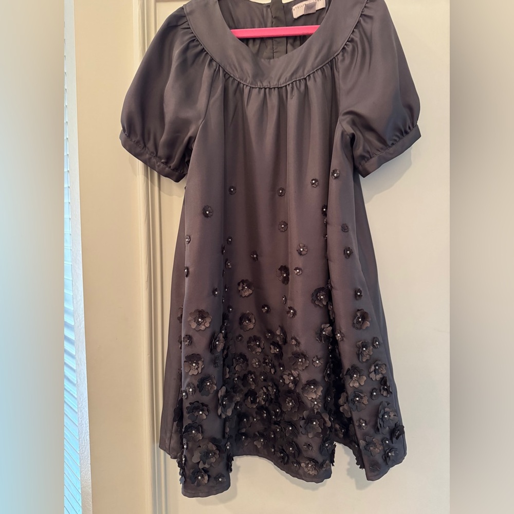 Stella McCartney Kids Gray Dress with Puff Sleeves